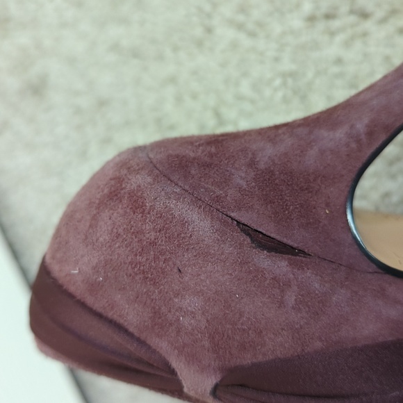 Alfani sz8.5 purply/ mauve suede pumps with ribbon detail - Picture 7 of 8